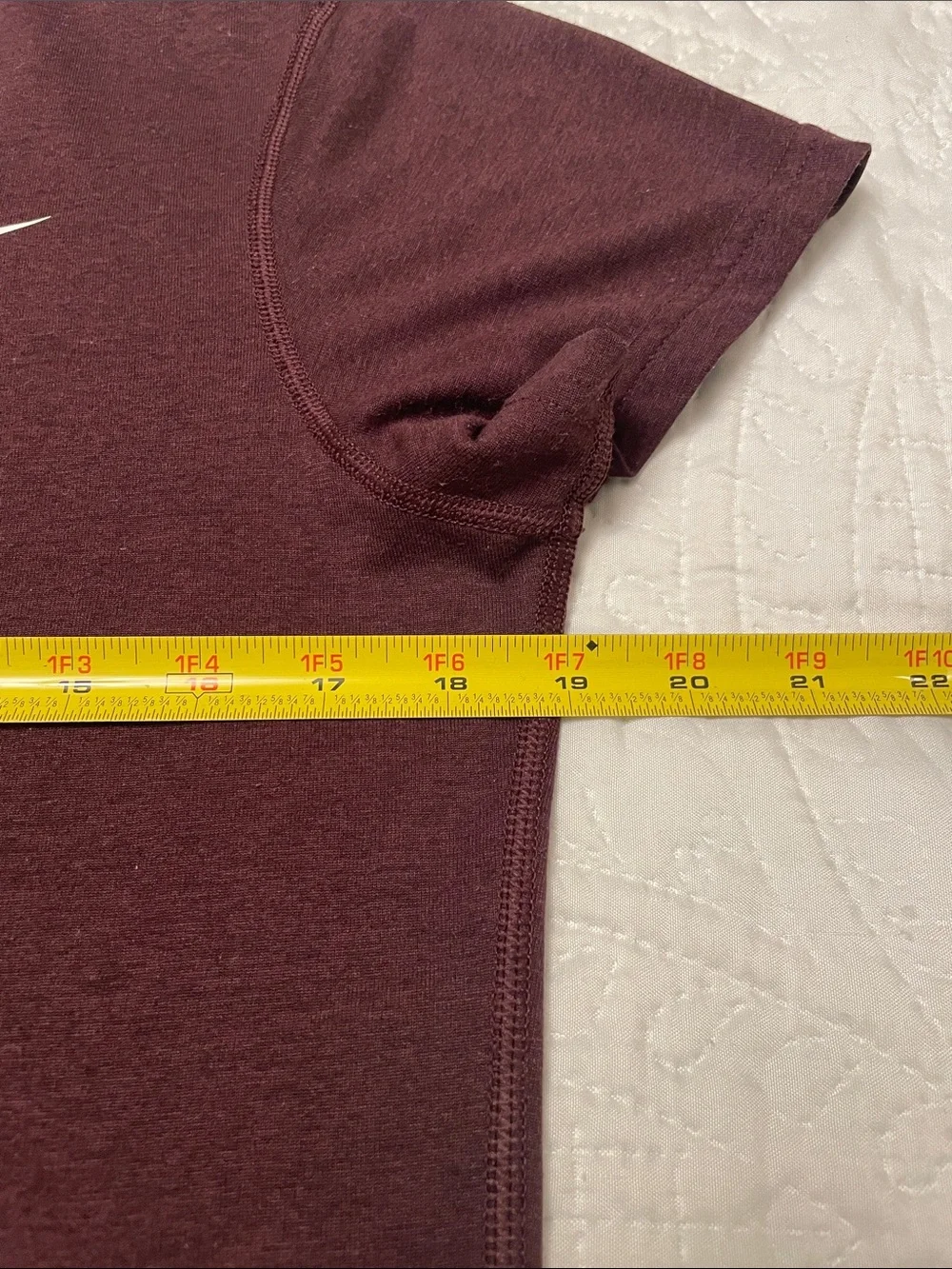 Nike Dri-Fit Medium Polyester Athletic Tee Shirt Dark Purple Color Lightly Used